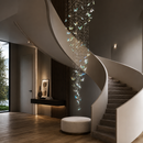 Каскадна люстра з метеликами L-80 cm Led 90W Chrome Butterflies 260817-100008536