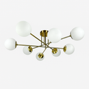 Люстра золота з білими плафонами L-73 cm H-25 cm E27*8 Gold Wendy 251118-100006511