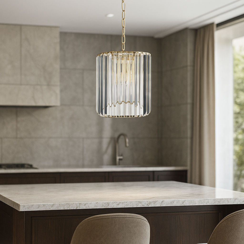 Люстра Кришталева Ланцюжок Crystal 4*Е14 D-30 см Gold + Transparent 230818-100002475