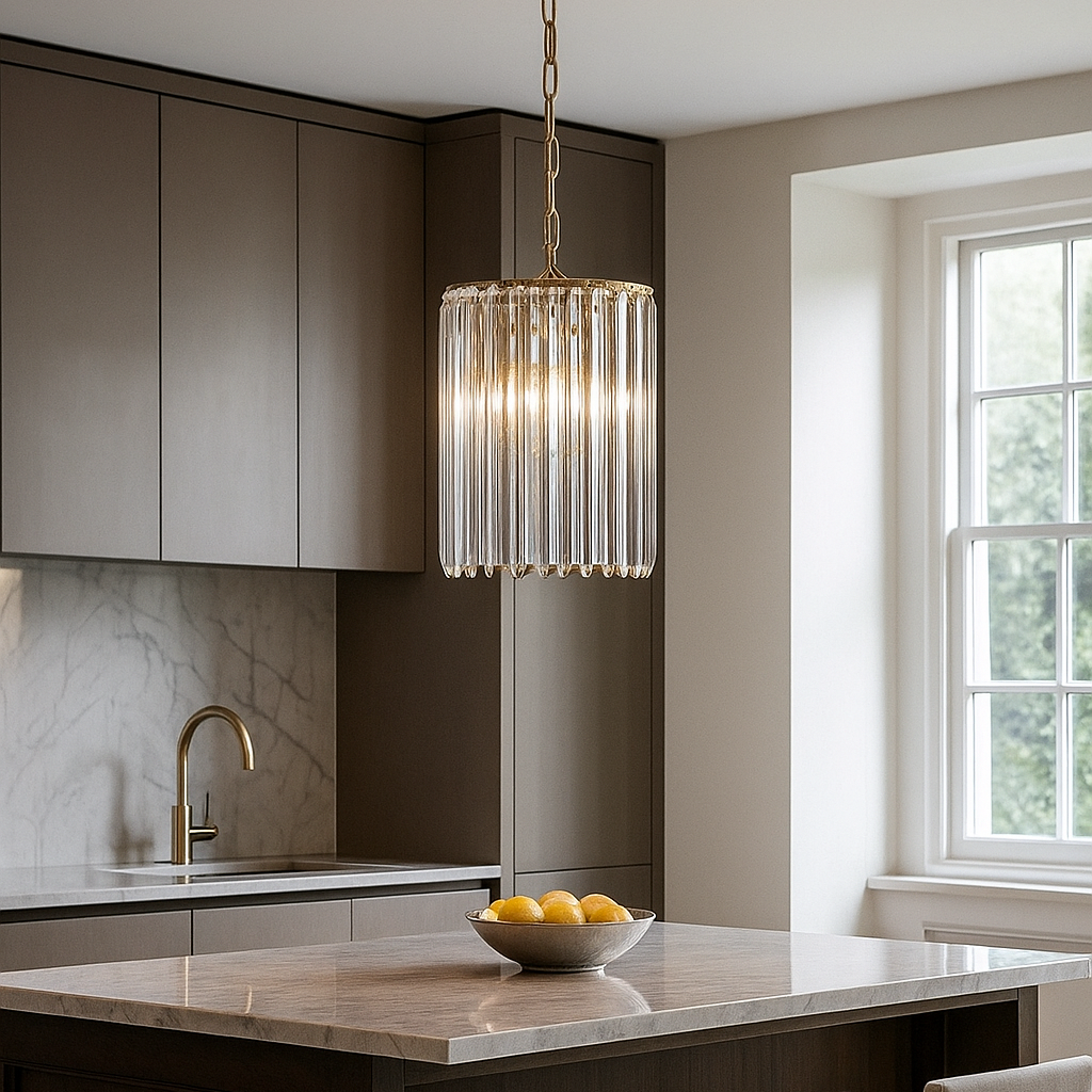 Люстра Кришталева Ланцюжок Crystal 4*Е14 D-30 см Gold + Transparent 230818-100002475