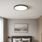 Стельова люстра чорна кругла світлодіодна D-60 cm H-3 cm Led 48W Black Circle 250940-100002088