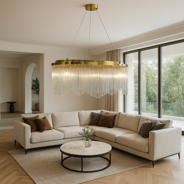 Підвісна люстра золота D-80 cm E14*6 Gold Luxury 251188-100006515