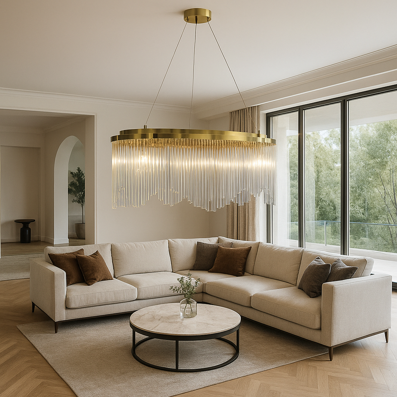 Підвісна люстра золота D-80 cm E14*6 Gold Luxury 251188-100006515