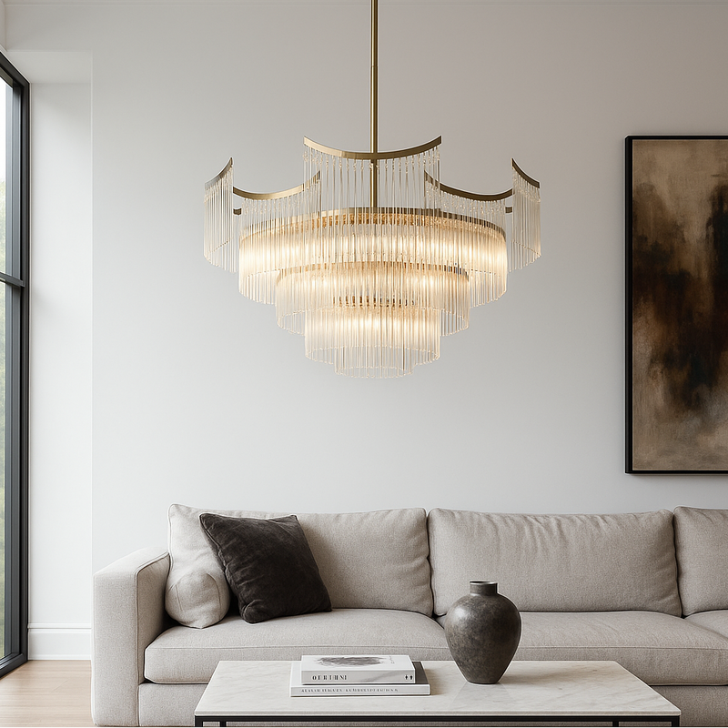 Підвісна люстра золота D-60 cm E14*11 Gold Luxury 251188-100006517