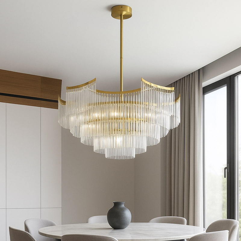 Підвісна люстра золота D-60 cm E14*11 Gold Luxury 251188-100006517