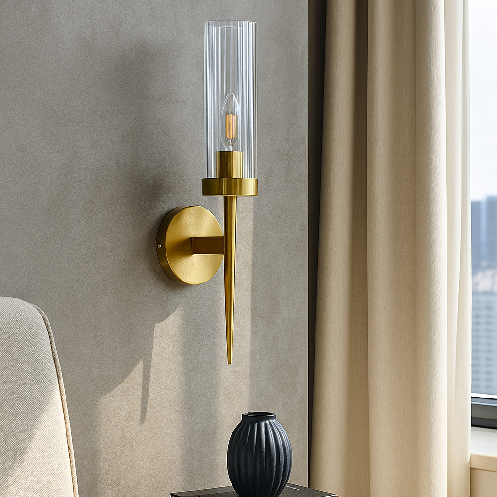 Настінний світильник золотий H-43 cm E14 Gold Curzone 251188-100006518