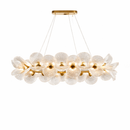 Підвісна люстра золота видовжена L-100 cm Led 120W Gold Flower 260222-100007410