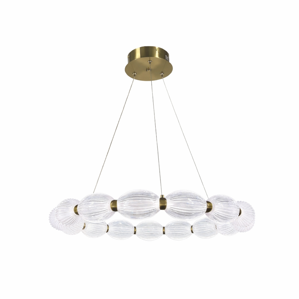 Підвісні люстри з прозорими перлинами D-58 cm  / D-68 cm / D-78 cm Led White Pearls 260118-100007025