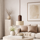 Підвісний світильник H-18 cm Е27 Wood+Beige Half 260218-100007423