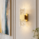 Настінний золотий світильник з прозорим плафоном з фігурного скла H-30 cm Led 6W Gold+Transparent Unit 260319-100007736
