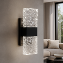 Настінний світильник чорний H-30 cm Led 8W Black Wavy Glass 251188-100006523