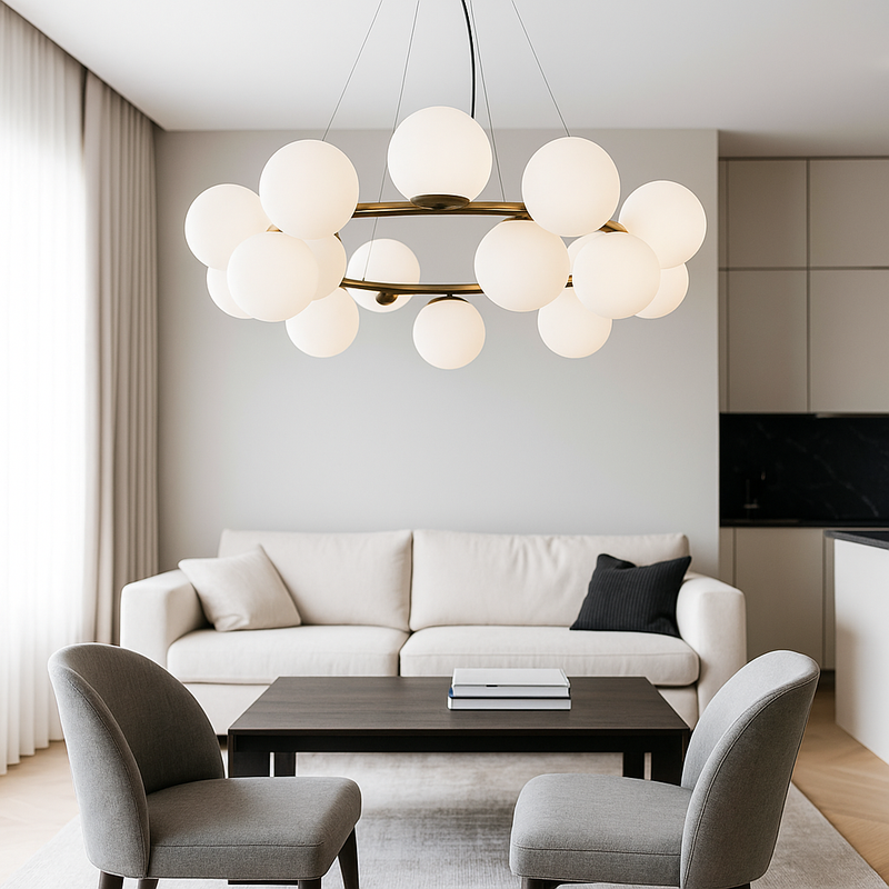 Підвісна люстра золота D-100 cm E27*25 Gold Modo 251188-100006524