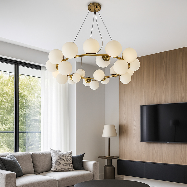 Підвісна люстра золота D-100 cm E27*25 Gold Modo 251188-100006524