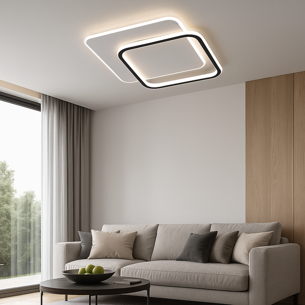 Стельовий світильник L-53.6 cm Led 65W White+Black Double geometry 251175-100006525