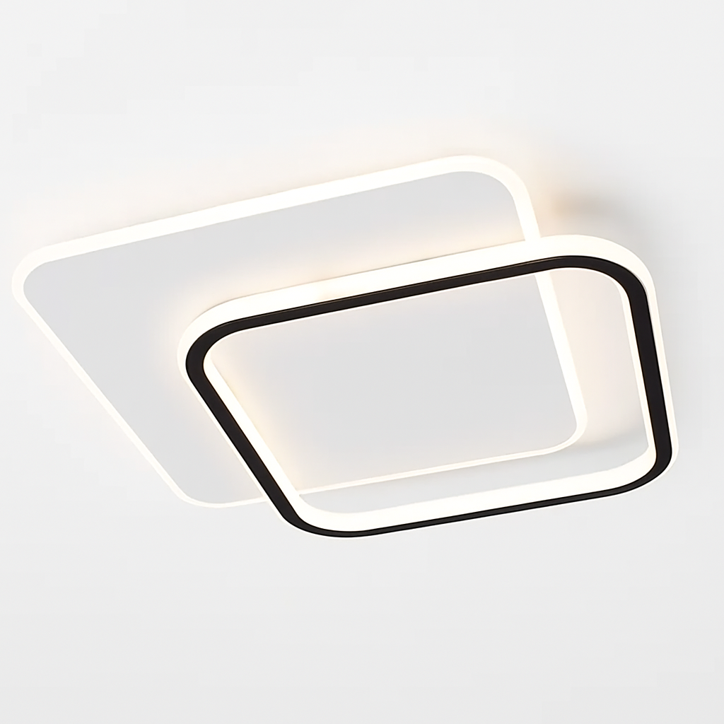 Стельовий світильник L-53.6 cm Led 65W White+Black Double geometry 251175-100006525