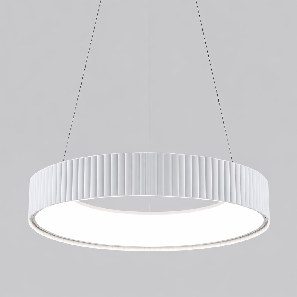 Підвісні люстри білі D-40 cm / D-50 cm Led White Gofre 260322-100007621