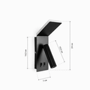 Настінний світильник чорний з вимикачами H-24 cm Led 5W 4000K Black Onyx 260118-100007037