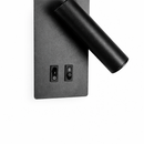 Настінний світильник чорний з вимикачами H-24 cm Led 5W 4000K Black Onyx 260118-100007037