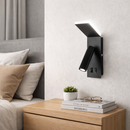 Настінний світильник чорний з вимикачами H-24 cm Led 5W 4000K Black Onyx 260118-100007037