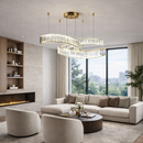 Люстра підвісна Led Gold Crystal 250535-100005005