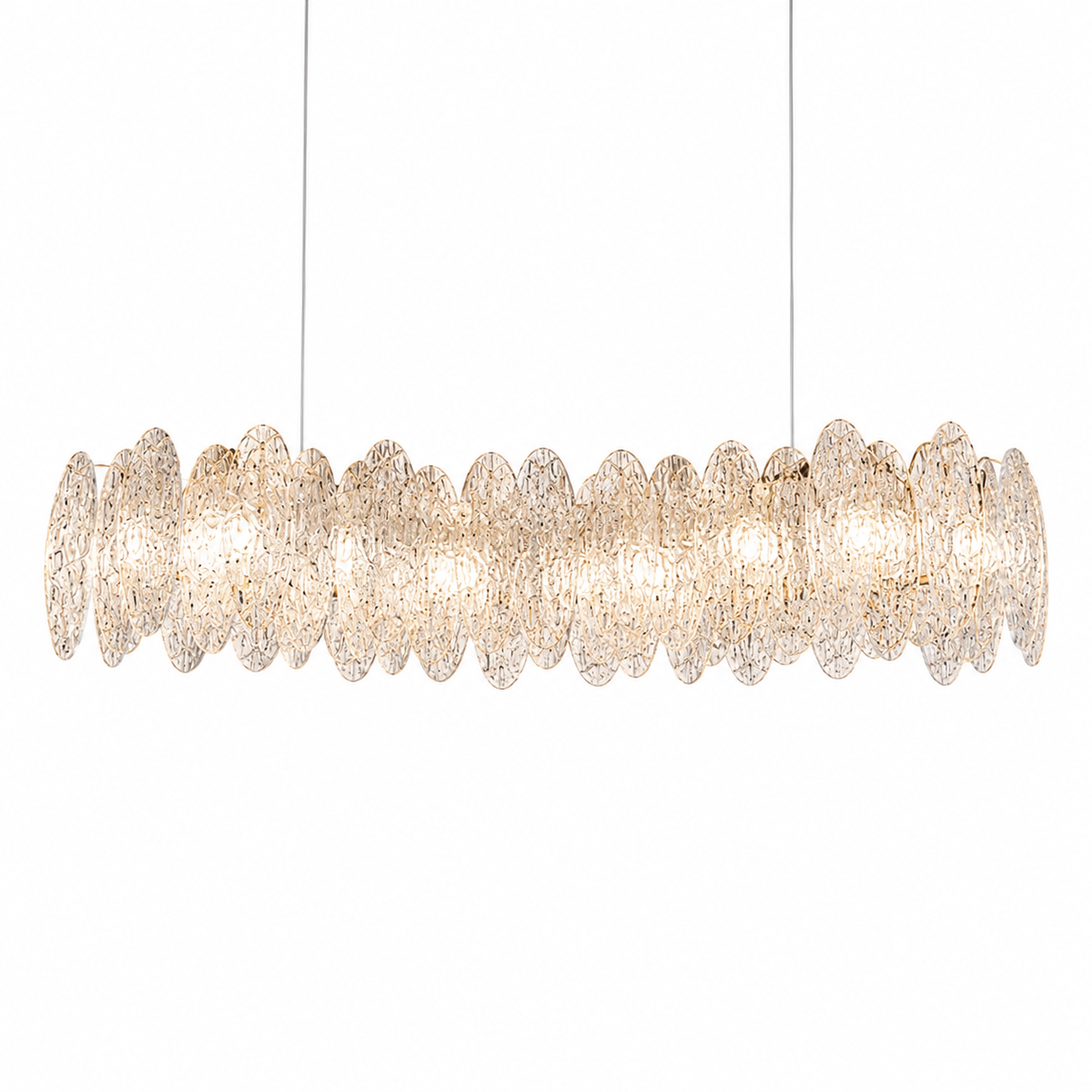 Видовжена люстра золота L-120 cm G9 Gold Feather 260817-100008556