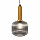 Підвісний світильник димчастий D-18 cm E27 Smoke+Gold Garden lamp 260766-100008345