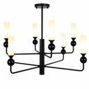 Люстра чорна на 8 плафонів D-90 cm E14*8 Black Spider 260766-100008351