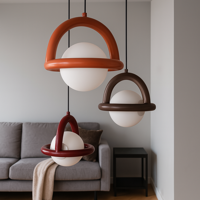 Підвісні світильники Akso D200 Led 12W 4000K Burgundy / Brown / Orange 241121-100003958