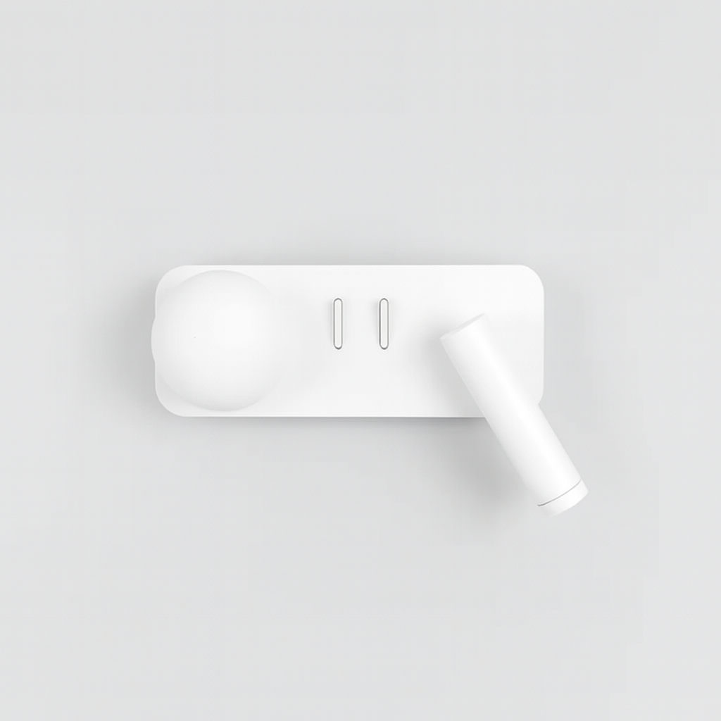 Настінний світильник білий зі спотом правий L-20 cm Led 4.9W White Tube Bollo 250818-100005763
