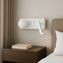 Настінний світильник білий зі спотом правий L-27 cm Led 4.9W White Tube Bollo 250818-100005763