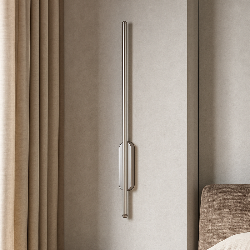 Настільні світильники сірі L-60/80/100 cm Led 3 режими Silver Pipe oval Line 251131-100006527