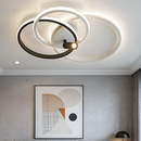 Стельова світлодіодна чорно-біла кільцева люстра з пультом L-51 cm Led 70W Black+White Circle 250875-100005745