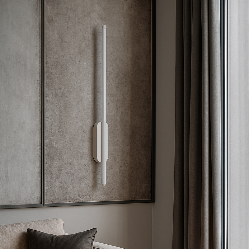 Настільний світильник білий L-60 cm/80/100 cm Led 3 режими White Pipe Line oval 251131-100006529