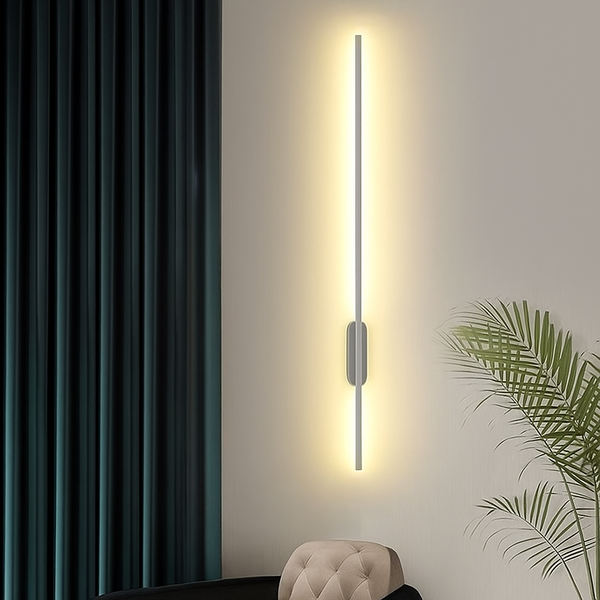 Настільні світильники сірі L-60/80/100 cm Led 3 режими Silver Pipe oval Line 251131-100006527