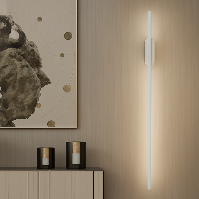 Настільний світильник білий L-60 cm/80/100 cm Led 3 режими White Pipe Line oval 251131-100006529