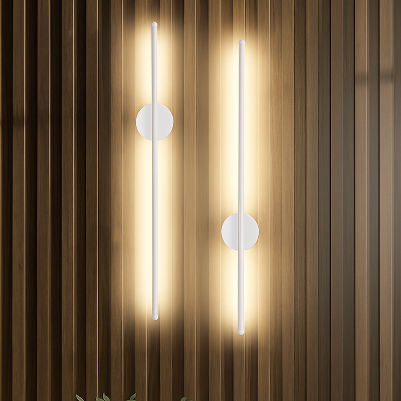 Настінні світильники білі лінійні L- 60 cm/ 80 cm/ 100 cm Led 16W / 20W / 26W White 3 режими Pipe Line oval  251131-100006530