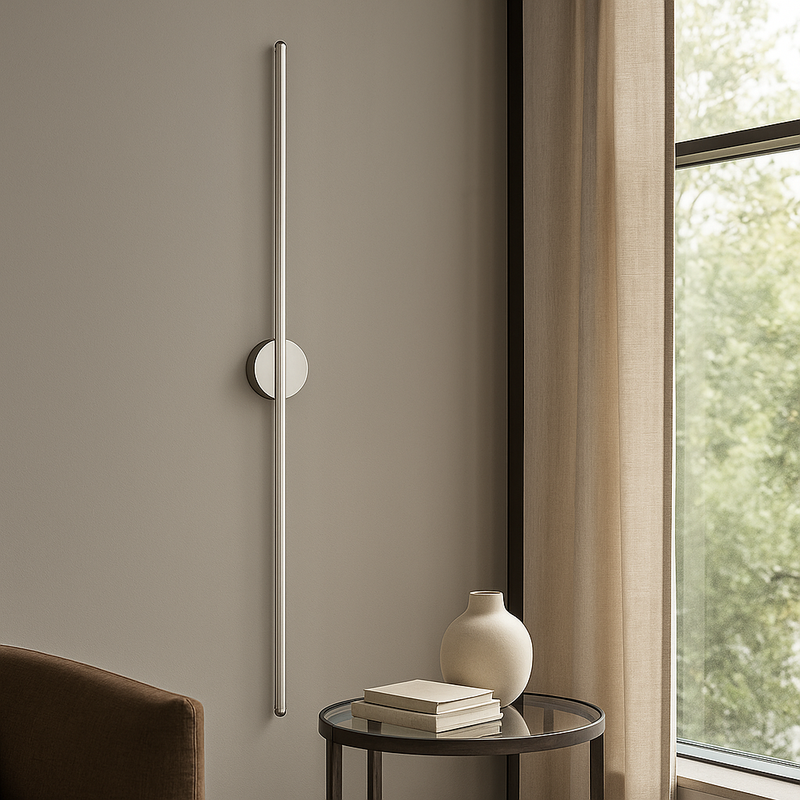 Настінні світильники сірі лінійні L 60 cm/ 80 cm/ 100 cm Led 16W / 20W / 26W З режими Pipe Line oval Silver 251131-100006531