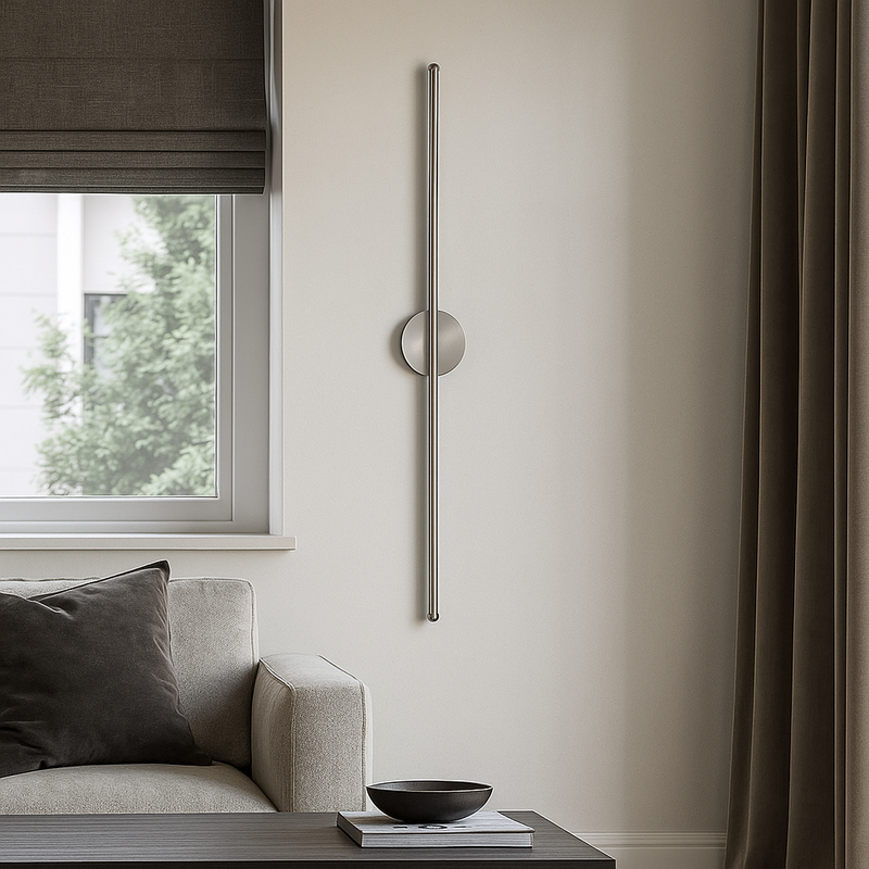 Настінні світильники сірі лінійні L 60 cm/ 80 cm/ 100 cm Led 16W / 20W / 26W З режими Pipe Line oval Silver 251131-100006531