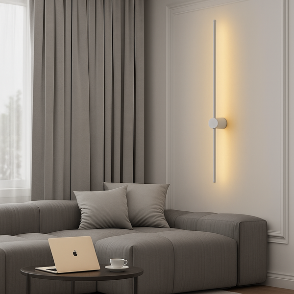 Настінні світильники сірі лінійні L- 60 cm/ 80 cm/ 100 cm / 120 cm Led 3 режими Pipe line Silver 251131-100006532