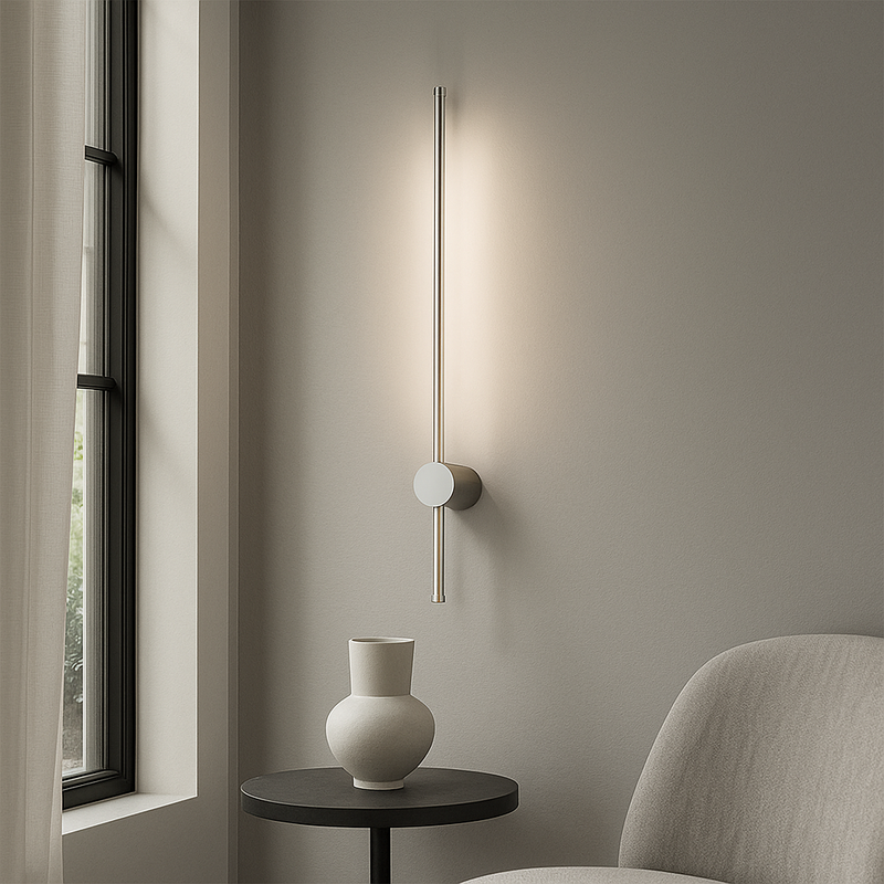 Настінні світильники сірі лінійні L- 60 cm/ 80 cm/ 100 cm / 120 cm Led 3 режими Pipe line Silver 251131-100006532