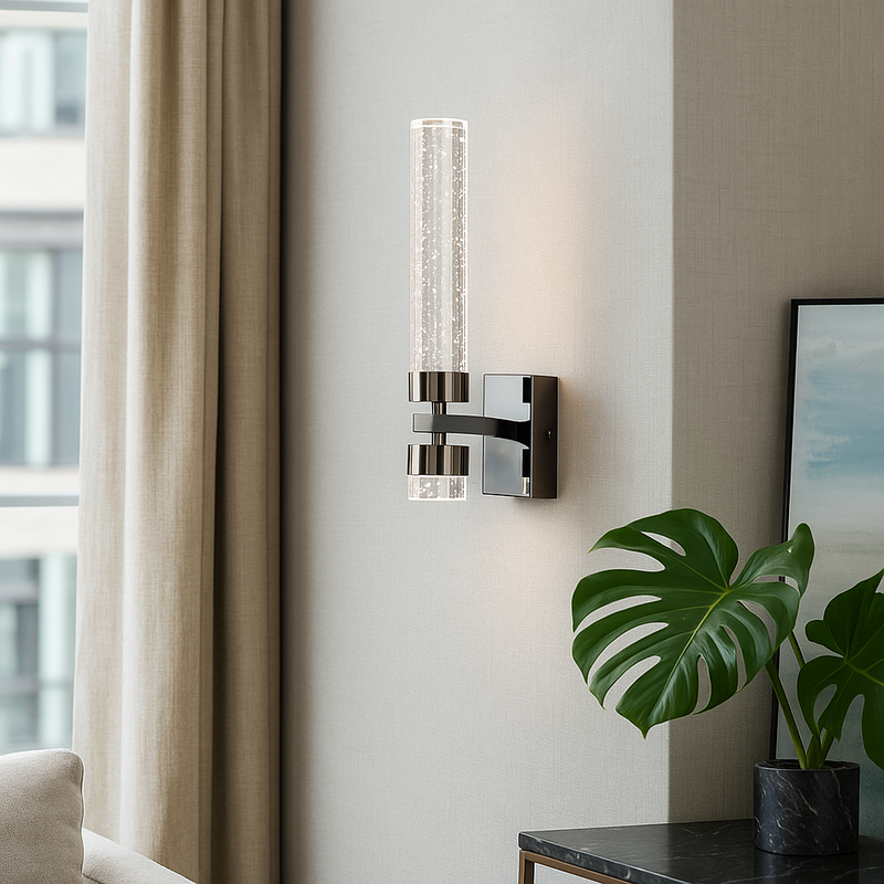 Настінний світильник чорний H-35W Led 10W Satin Bubbles tube 251122-100006535