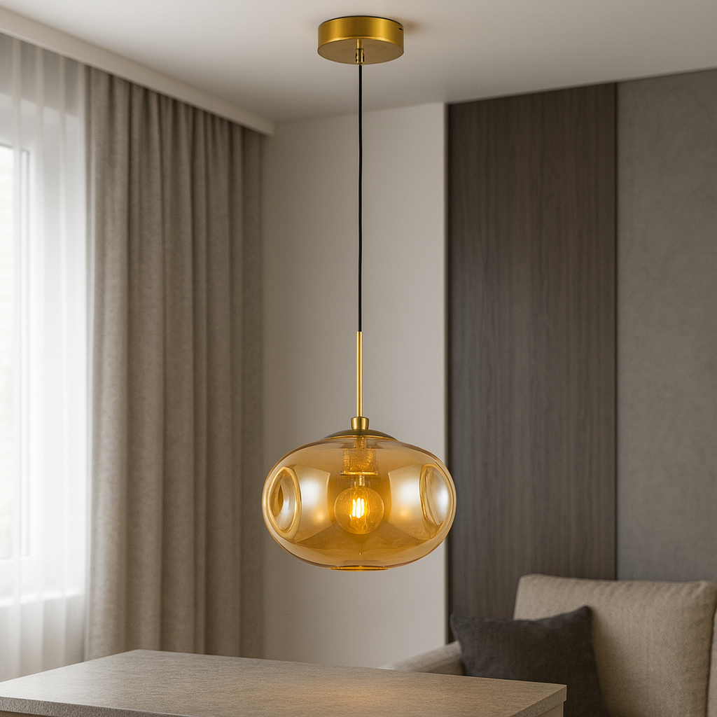 Підвісний світильник бурштиновий D-15 cm / D-19 cm Led Amber Colours 251031-100006234