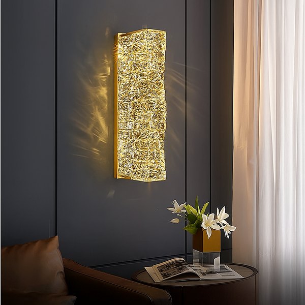 Настінний світильний золотий кришталевий H-29 cm Gold Crystal Shine 250835-100005748