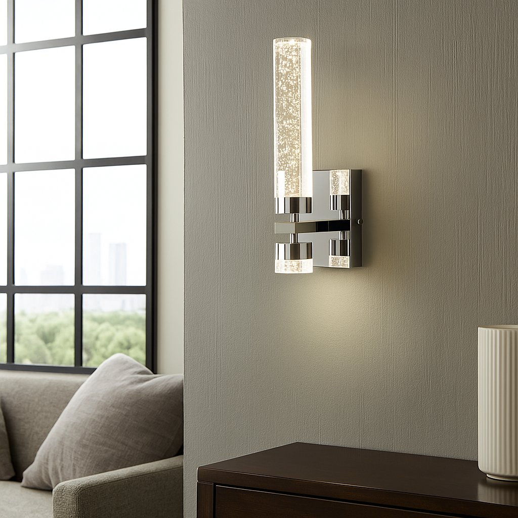 Настінний світильник хромовий H-35W Led 10W Chrome Bubbles tube 251122-100006537