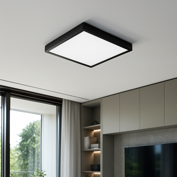 Стельовий світильник чорний 4000K LED 20W Ceiling Black+White Squares 221040-100001113