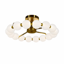 Стельові люстри D-50 cm / D-77 cm Led 4000K White+Gold Pearls 260118-100007043