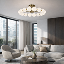 Стельові люстри D-50 cm / D-77 cm Led 4000K White+Gold Pearls 260118-100007043