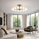 Стельові люстри D-50 cm / D-77 cm Led 4000K White+Gold Pearls 260118-100007043