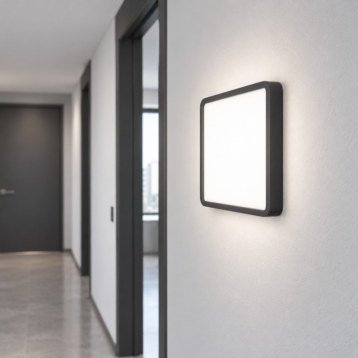 Настінно-стельові світильники чорні квадратні L-19.2 cm / L-26.4 cm Led 5000K Black Downlight  260854-100008680