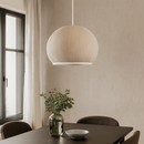 Підвісна люстра з абажуром D-45 cm E27x5 White+Beige Textile 251031-100006248